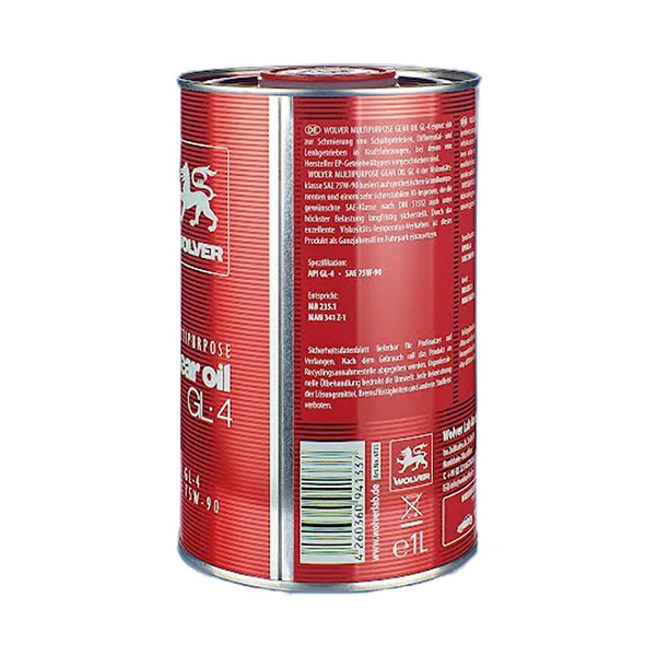 WOLVER MULTIPURPOSE GEAR OIL GL-4 75W90 - Imagen 2
